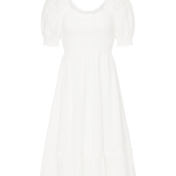 Elegant White Midi Dress - Picture 2 of 3